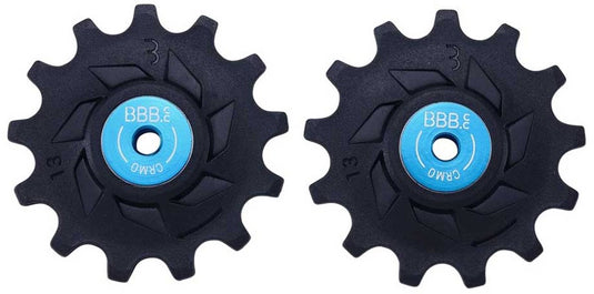 Bbb cycling bbb rollerboys shimano mtb derailleurwieltjes set voor fietsen blauw 13t-13t