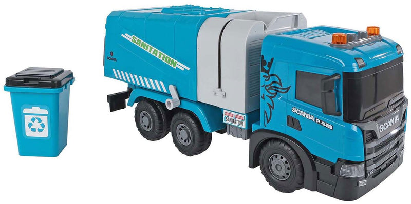 Afbeelding laden in galerijviewer, 2-play scania vrachtwagen vuilniswagen frictie met licht en geluid
