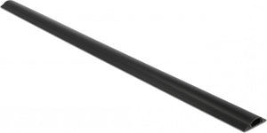 Delock kunststof kabelgoot half-rond met zelfklevende plakstrip - 100 x 3 cm zwart