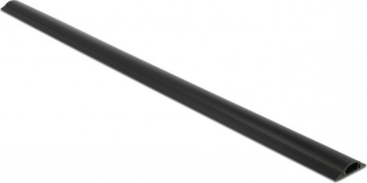Delock kunststof kabelgoot half-rond met zelfklevende plakstrip - 100 x 3 cm zwart