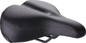 Bbb cycling softshape upright - fietszadel heren en dames - e-bike of stadsfiets zadel - fietshouding rechtop 90° - 265 x 220mm – zwart - bsd-127