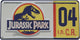 Fanattik jurassic park replica replica 1 1 dennis nedry license plate multicolours