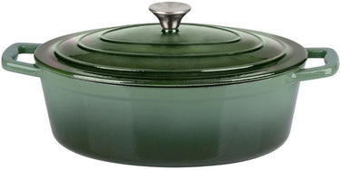 Alpina casserole 33cm cast iron green |8711252356082
