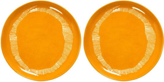 Serax - ottolenghi feast - bord m - geel wit - 22 ø - 2 stuks