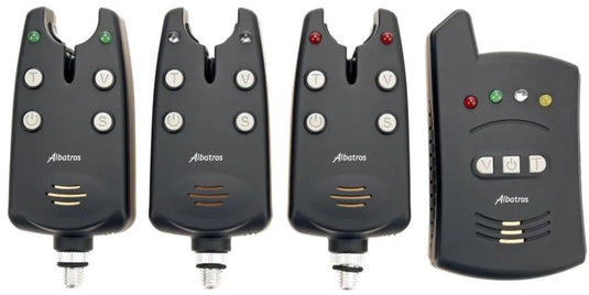 Albatros cyprihunt soft touch 3+1 bite alarm - complete set beetmelders met draadloze ontvanger