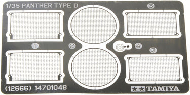 Tamiya modelbouwdecoratie - 12666 panther d. - photo-etched grille set photo-etch