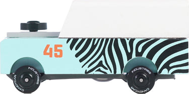 Candylab speelgoedauto - candycar mini zebra drifter houten auto.