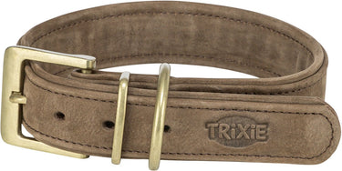 Trixie halsband hond pure leer bruin