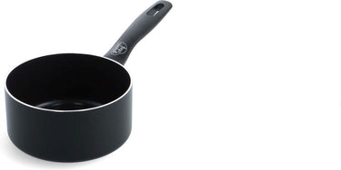 Greenchef prime keramische inductie steelpan zonder deksel 16cm - 1.5l - pfas-vrij - inductie pan - vaatwasserbestendig - ovenbestendig tot 160°c - keramische antiaanbaklaag - gerecylceerd aluminium - zwart