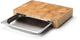 Continenta snijplank met inox lade - rubberwood - 39 x 27 x h6cm