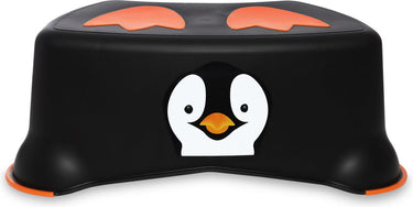 My carry potty my step stool opstapje voor kinderen - wit - zwart- oranje - pinguin