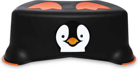 My carry potty my step stool opstapje voor kinderen - wit - zwart- oranje - pinguin