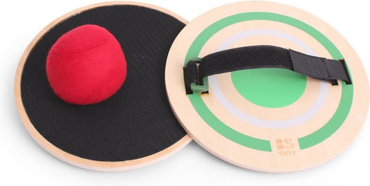 Bs toys vang spel - houten speelgoed - sport - vang werpspel met klittenband