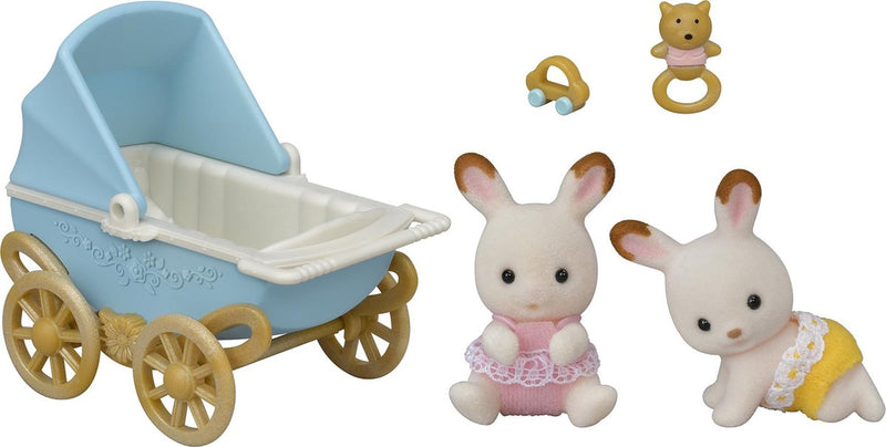 Afbeelding laden in galerijviewer, Sylvanian families 5432 set tweeling chocoladekonijn
