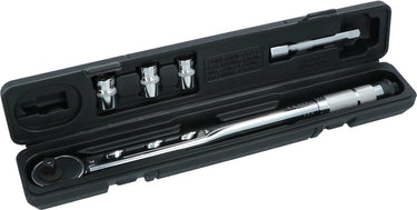 Carpoint momentsleutel set 5-delig – 40-210 nm – 1 2 drive – met doppen 17 19 21 mm – kliksignaal – inclusief koffer