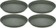 Koziol rond bord, 20.5 cm, set van 4, organic, as grijs - | connect plate