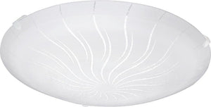 Eglo margitta 1 - wand plafondlamp - 1 lichts - ø245mm. - wit - granille wit, helder