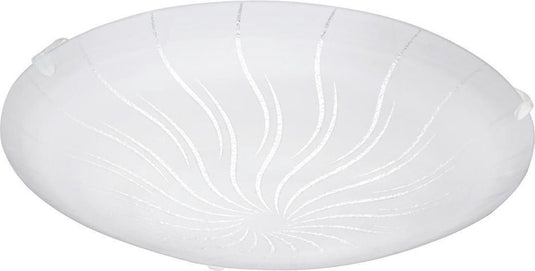 Eglo margitta 1 - wand plafondlamp - 1 lichts - ø245mm. - wit - granille wit, helder