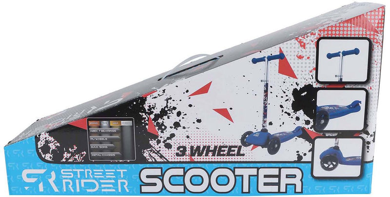 Afbeelding laden in galerijviewer, Street rider 3-wiel step met verstelbaar stuur abec 7 blauw
