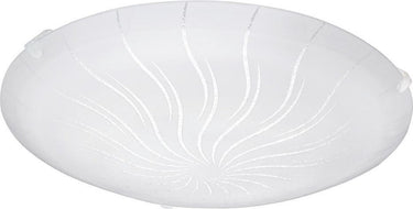 Eglo margitta 1 - wand plafondlamp - 1 lichts - ø245mm. - wit - granille wit, helder