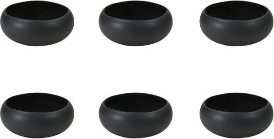 Medard de noblat - oslo black - kleine kom 12 cm - 6 delig - stoneware