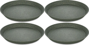 Koziol rond bord, 20.5 cm, set van 4, organic, as grijs - | connect plate