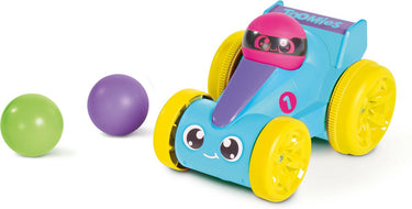Tomy pop go racewagen blauw - peuterspeelgoed - spelen en leren