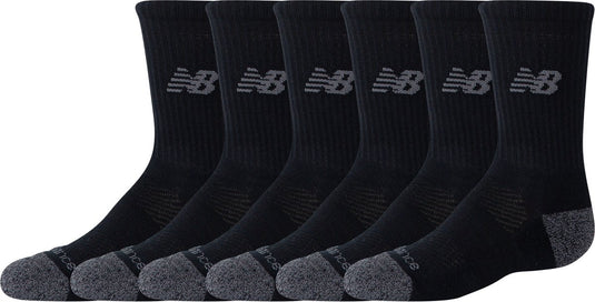 New balance active crew socks 3 pack unisex sportsokken - black