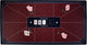Engelhart pokerkleed rood 180x90 cm - polyester rubber - glad speeloppervlak - poker dobbel accessoire -