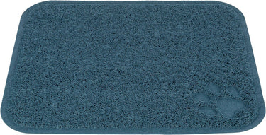 Trixie schoonloopmat - pvc blauw - vangt kattenbakvulling op, slipvast, 45x37 cm
