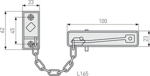 Abus - deurketting sk69 n c - 32251-5