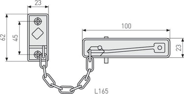 Abus - deurketting sk69 n c - 32251-5