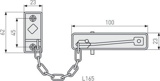Abus - deurketting sk69 n c - 32251-5