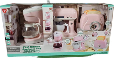 Playgo keukenmixer - koffiezetapparaat en broodrooster roze - 7dlg.