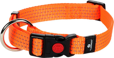 Flamingo hondenhalsband asp - 40-55cm20mm - oranje