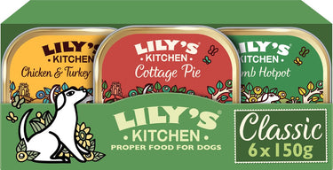 Lily's kitchen - hondenvoer - natvoer - classic dinners multipack kip, kalkoen, lam rund - 6 x 150 g