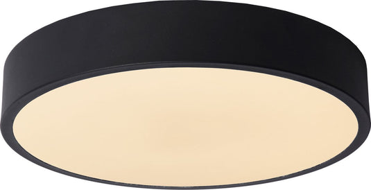 Lucide unar - plafonnière (plafondlamp) - ø 30 cm - led 3 stepdim - 1x18w 2700k - zwart