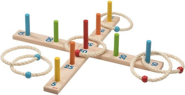 Goki houten ringwerp spel, 6 ringen