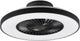 Rl live your light reality halmstad - plafondventilator - zwart mat - incl. 1x smd 40w - drie snelheidsniveaus - geïntegreerde dimmer - aanpasbare lichtkleur - traploos dimmbaar - afstandsbediening
