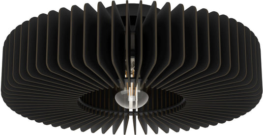 Eglo palombaia plafondlamp - e27 - ø 50 cm - zwart - hout|staal