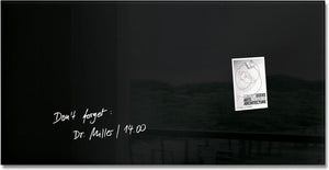 Sigel glasmagneetbord artverum 91x46cm zwart