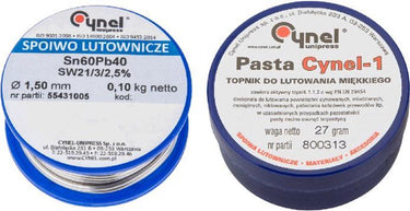 Topex cynel soldeerset, tin 1,5mm +100gr soldeerpasta sn60%