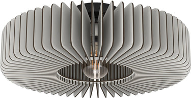 Eglo palombaia plafondlamp - e27 - ø 50 cm - grijs|zwart - hout|staal