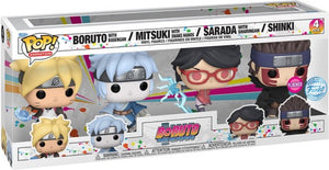 Funko pop - 4-pack - boruto naruto next generation - flocked special edition