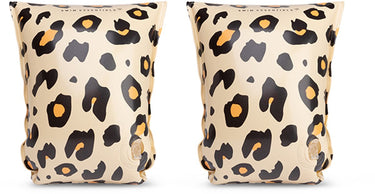 Swim essentials - zwembandjes - panterprint - zwemvleugels - 15-30 kg - 2-6 jaar - beige