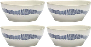 Serax - ottolenghi feast - kom l - wit blauw - 18 ø - 4 stuks