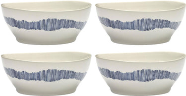 Serax - ottolenghi feast - kom l - wit blauw - 18 ø - 4 stuks