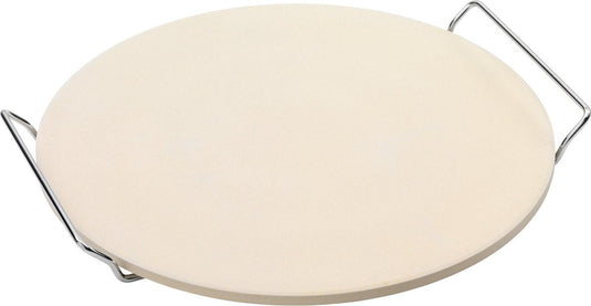 Point-virgule - pizzasteen - cordieriet - met metalen houder - geschikt voor barbecue - 34cm