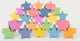 Tickit ® regenboog houten sterren