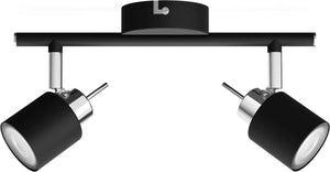 Philips led philips meranti opbouwspot - 2-lichts - zwart